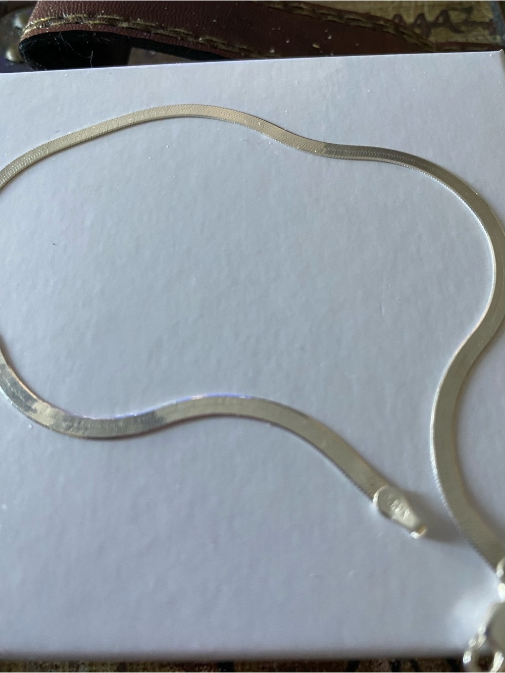 Sterling Silver 925 Herringbone Silver anklet